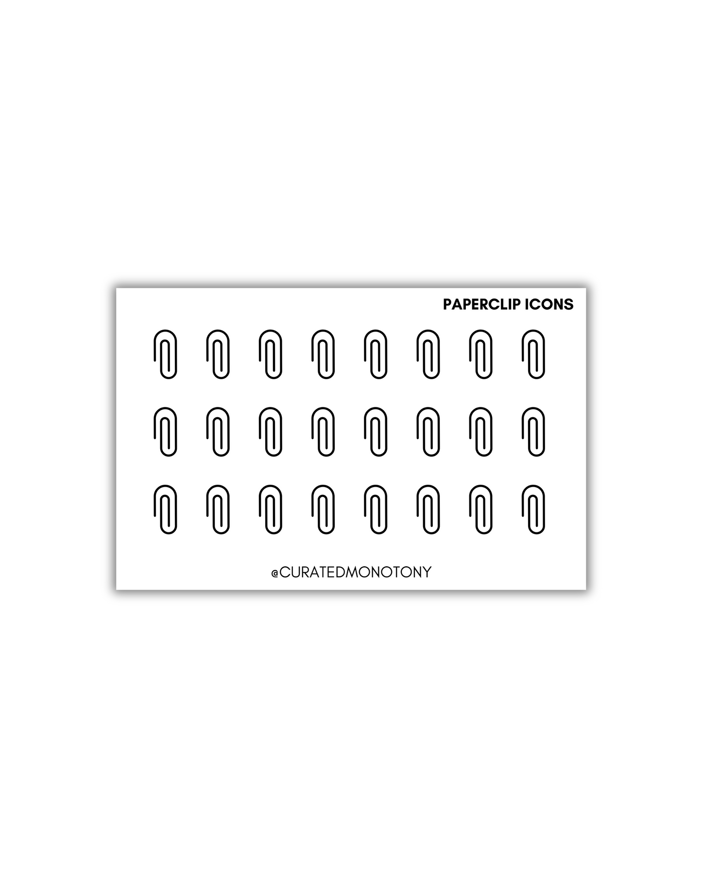 Paperclip Mini Icon Stickers