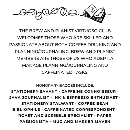 Printable CM Cafe Brew and Planist Virtuoso Club Membership and Badges