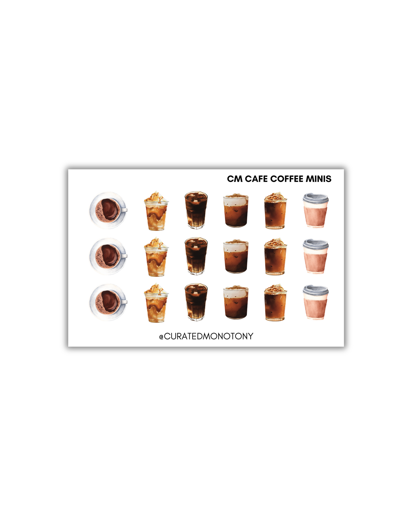 CM Cafe Mini Coffee Stickers