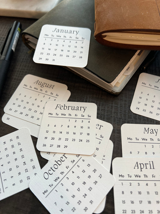 2024 Monthly Calendar Cards