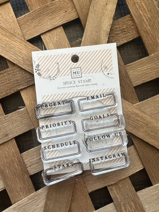 Preowned: MU Limited Splice Clear Stamps - Labels