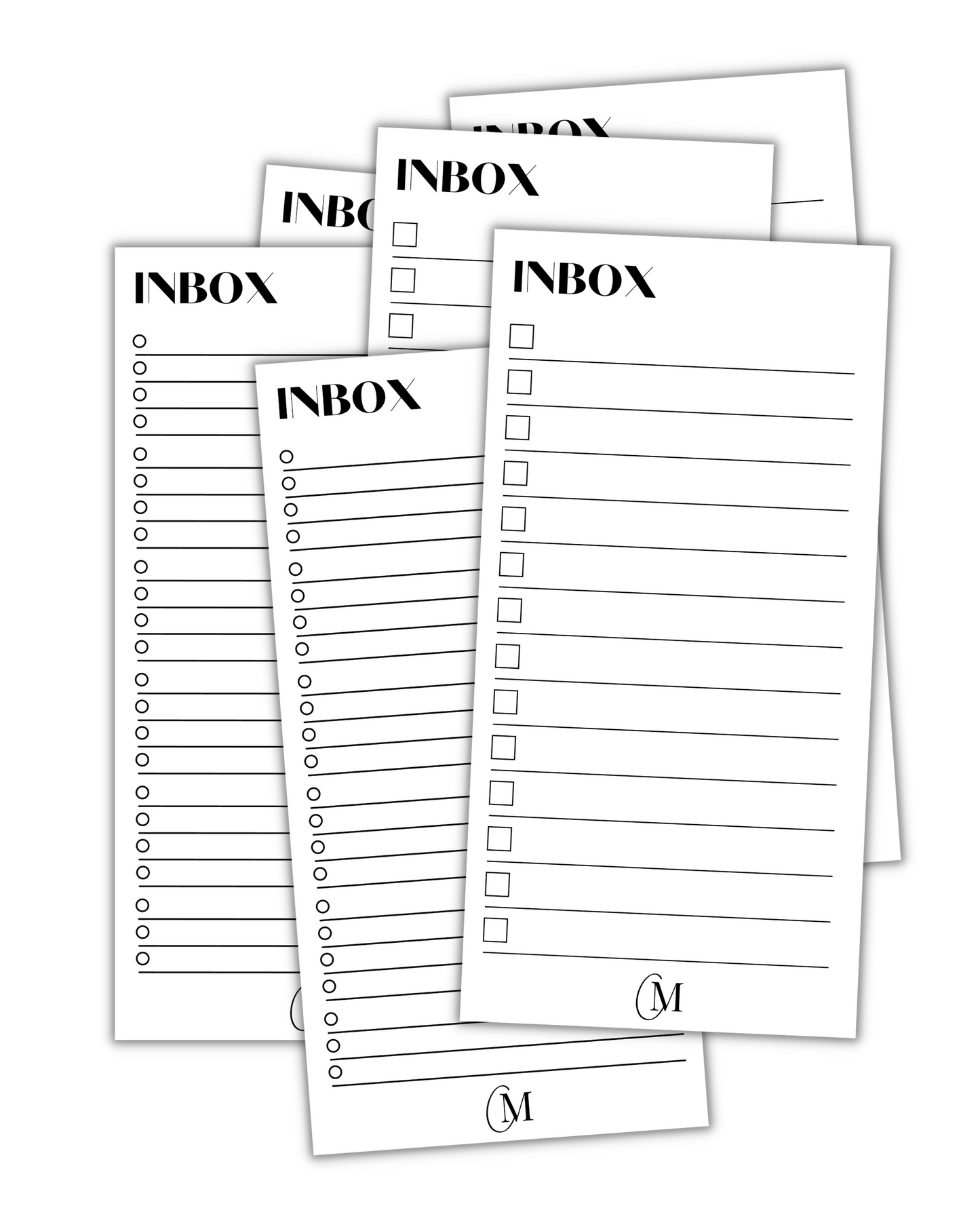 Inbox Checklist Sticker Cards