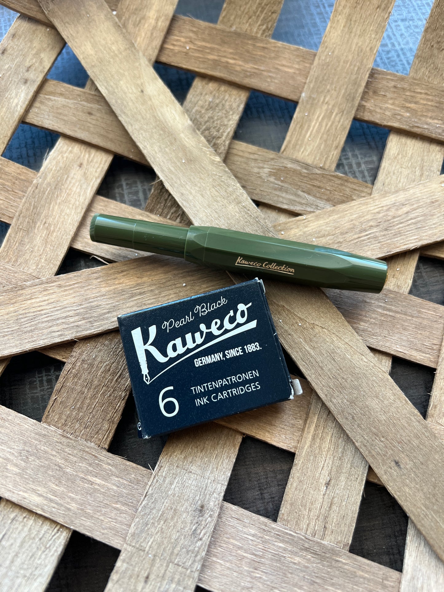 Preowned: Kaweco Sport Fountain Pen (Collector’s Edition- Dark Olive) w/ Refills