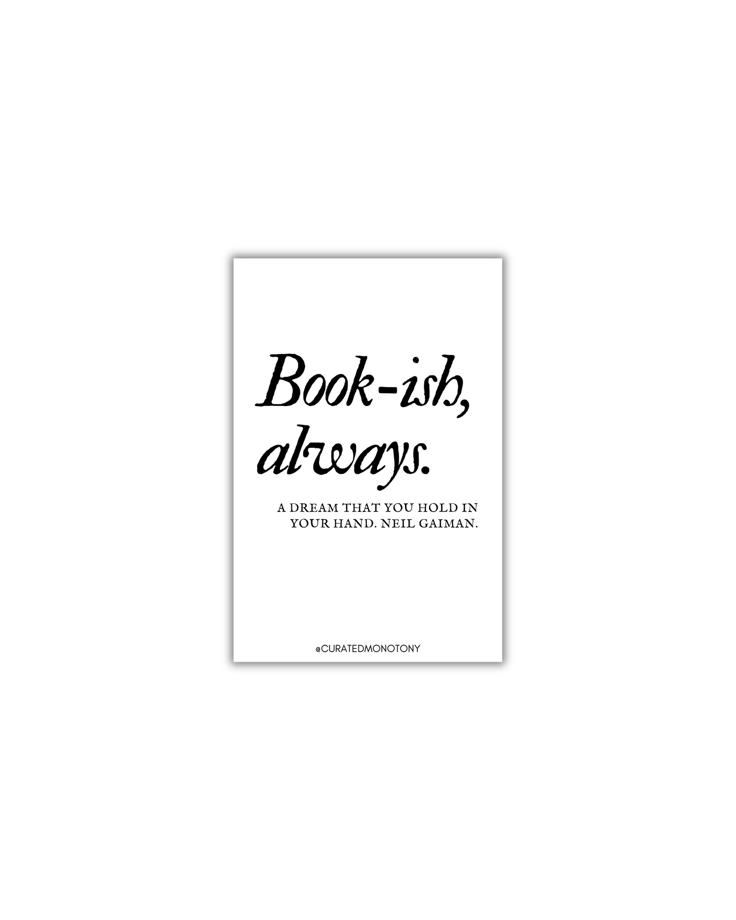 Printable Bookish Dashboard/Journaling Card