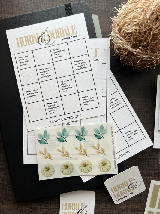 Printable Hurkle Durkle BINGO Board