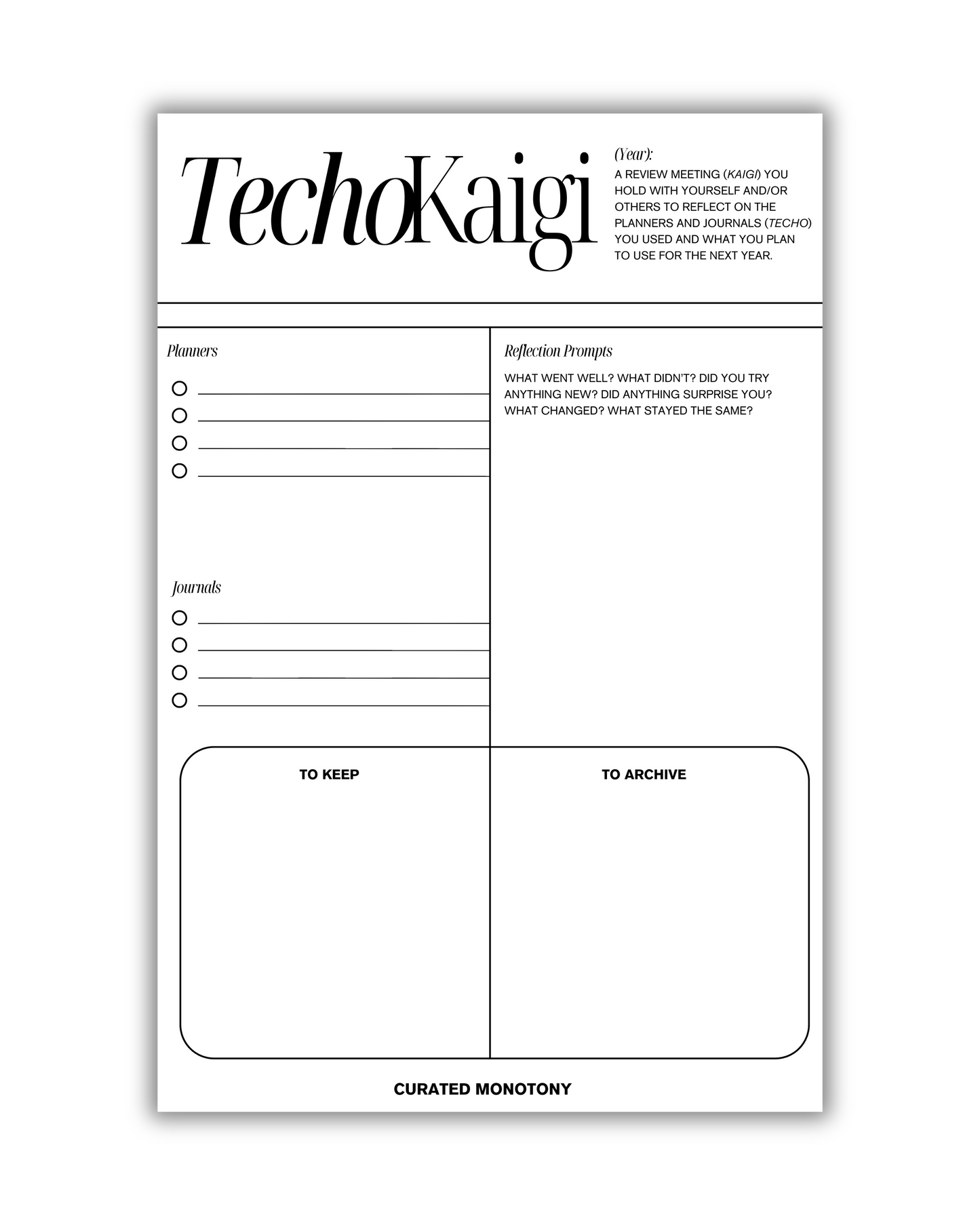 Printable Techo Kaigi Deco Card