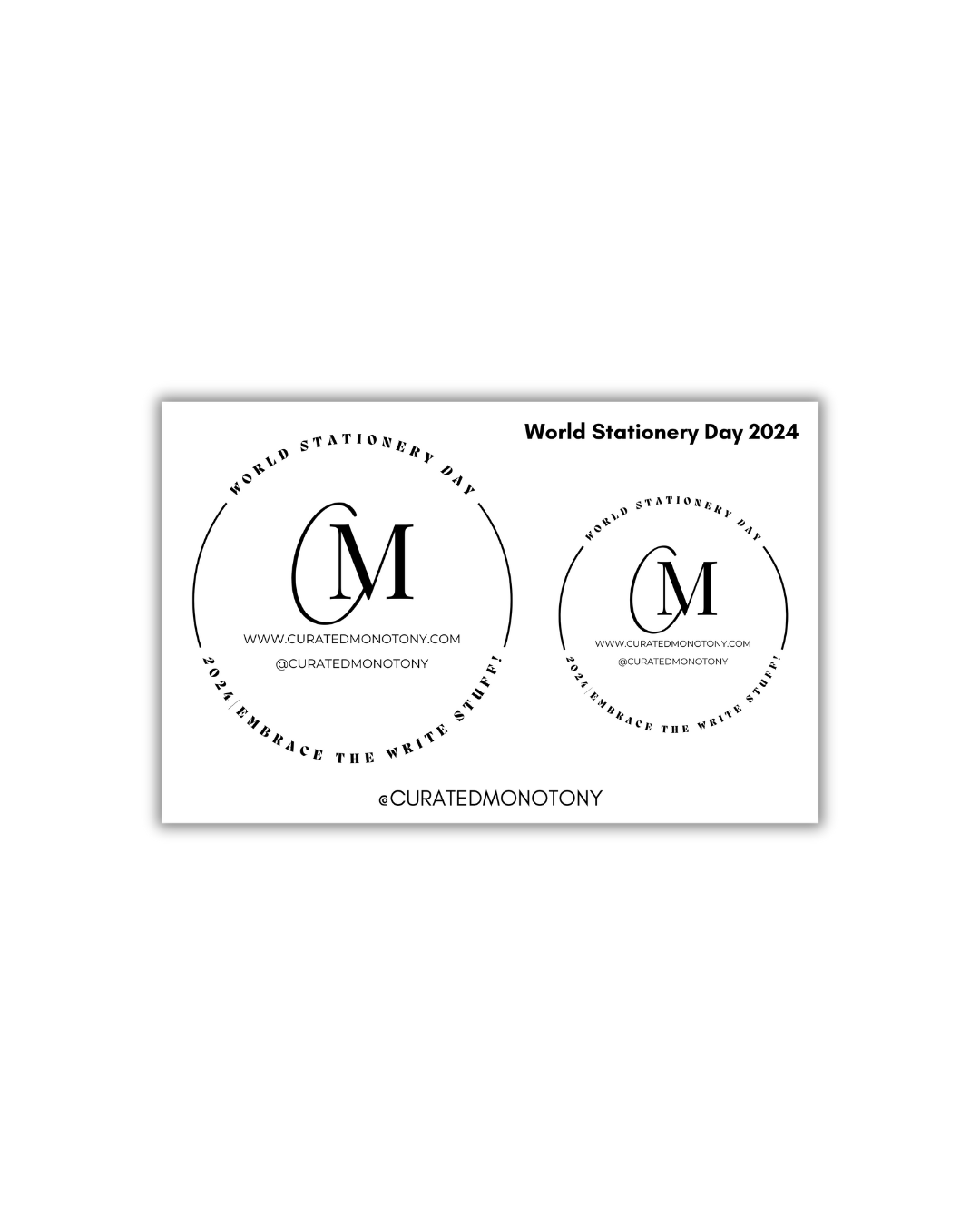 Printable 2024 World Stationery Day Badge curatedmonotony