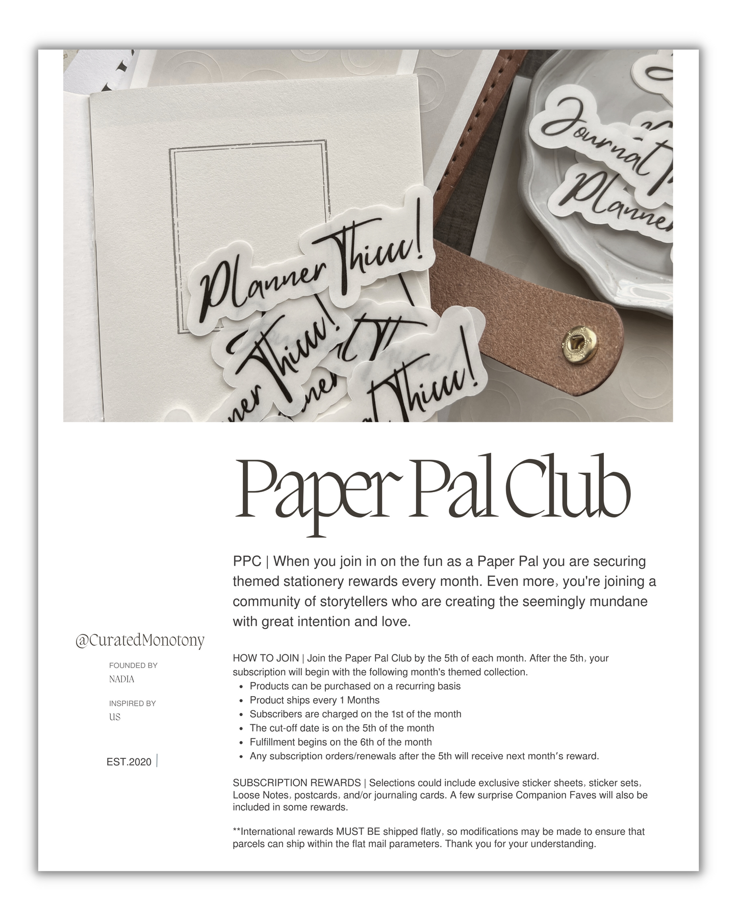 Paper Pal Club Subscription